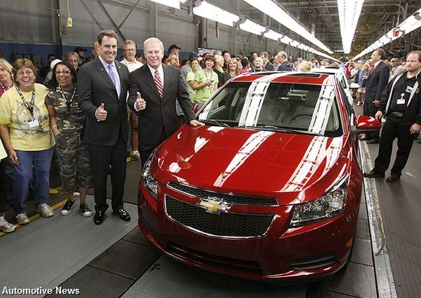  launch of its much-anticipated 2011 Chevrolet Cruze in Lordstown, Ohio.